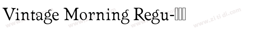 Vintage Morning Regu字体转换